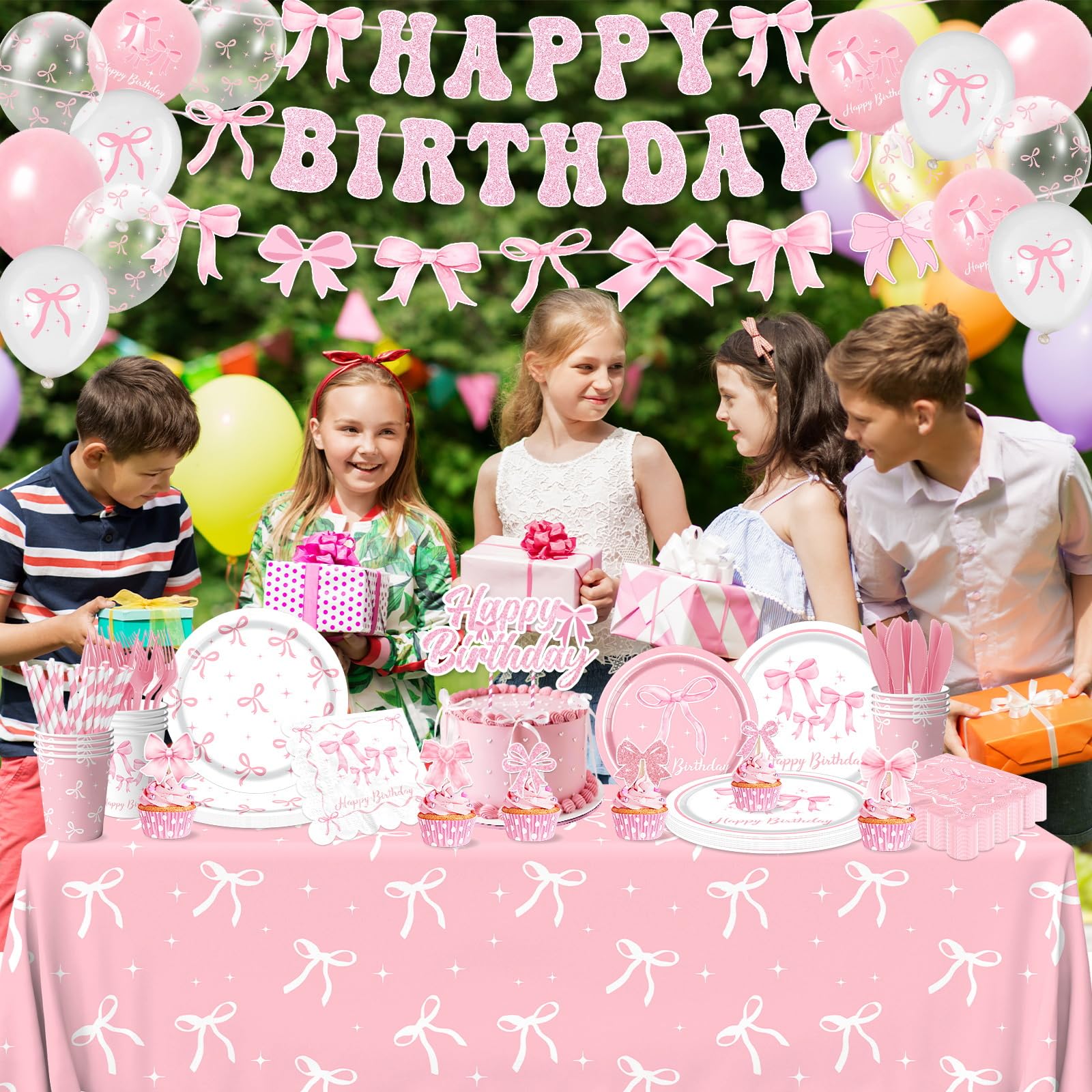 Pymurod pink bow napkins offer soft absorption for tidy celebrations.