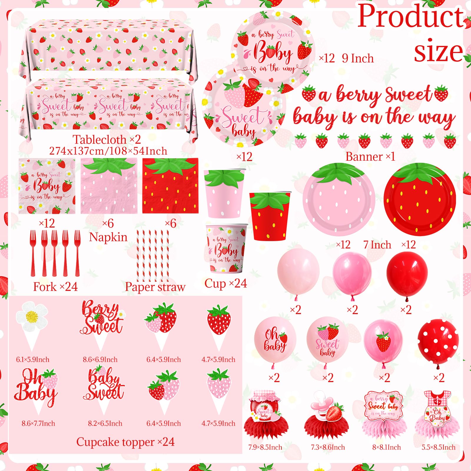 Pymurod strawberry dessert plates feature two designs for coordinated treats.