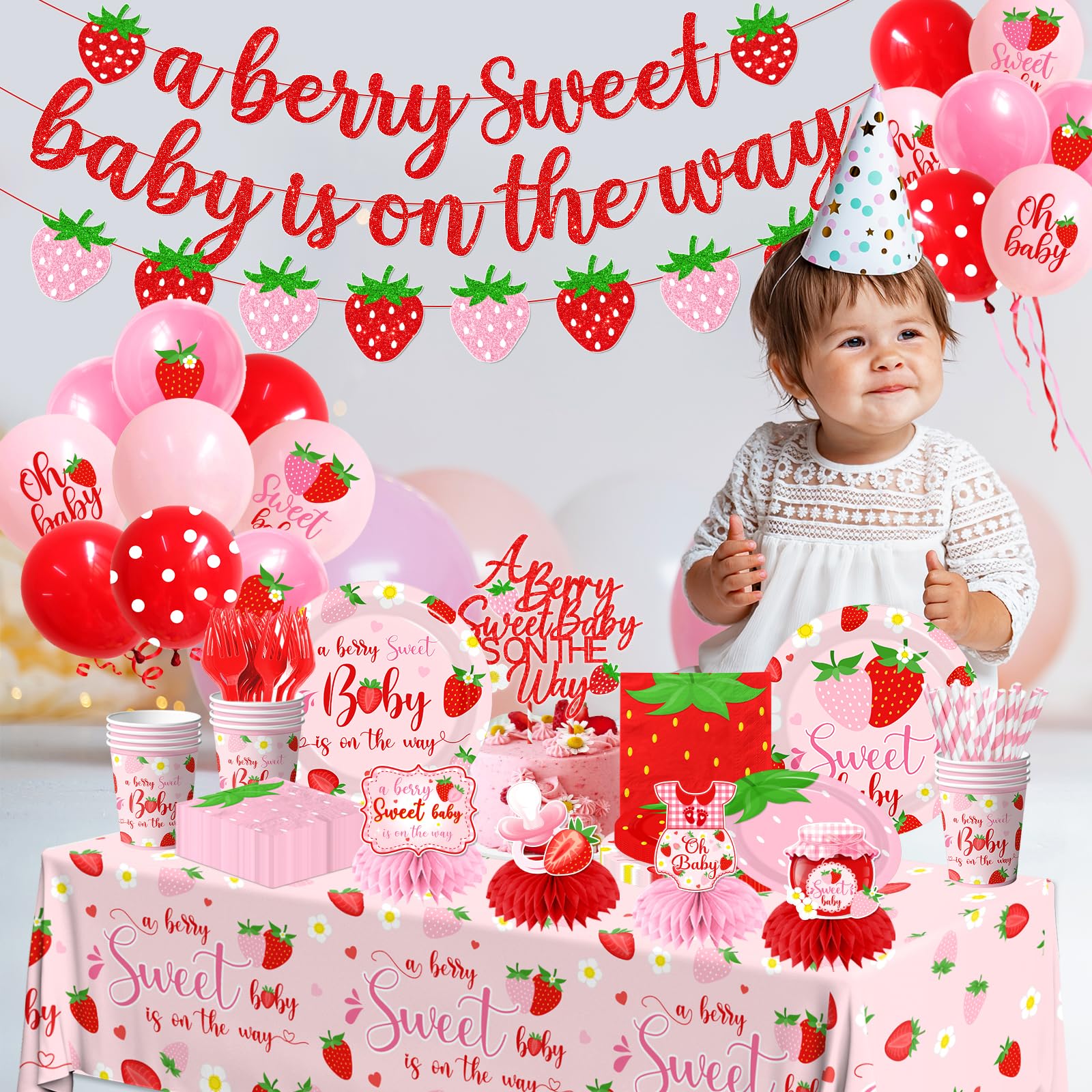 Pymurod strawberry dinner plates provide sturdy serving and cute presentation.