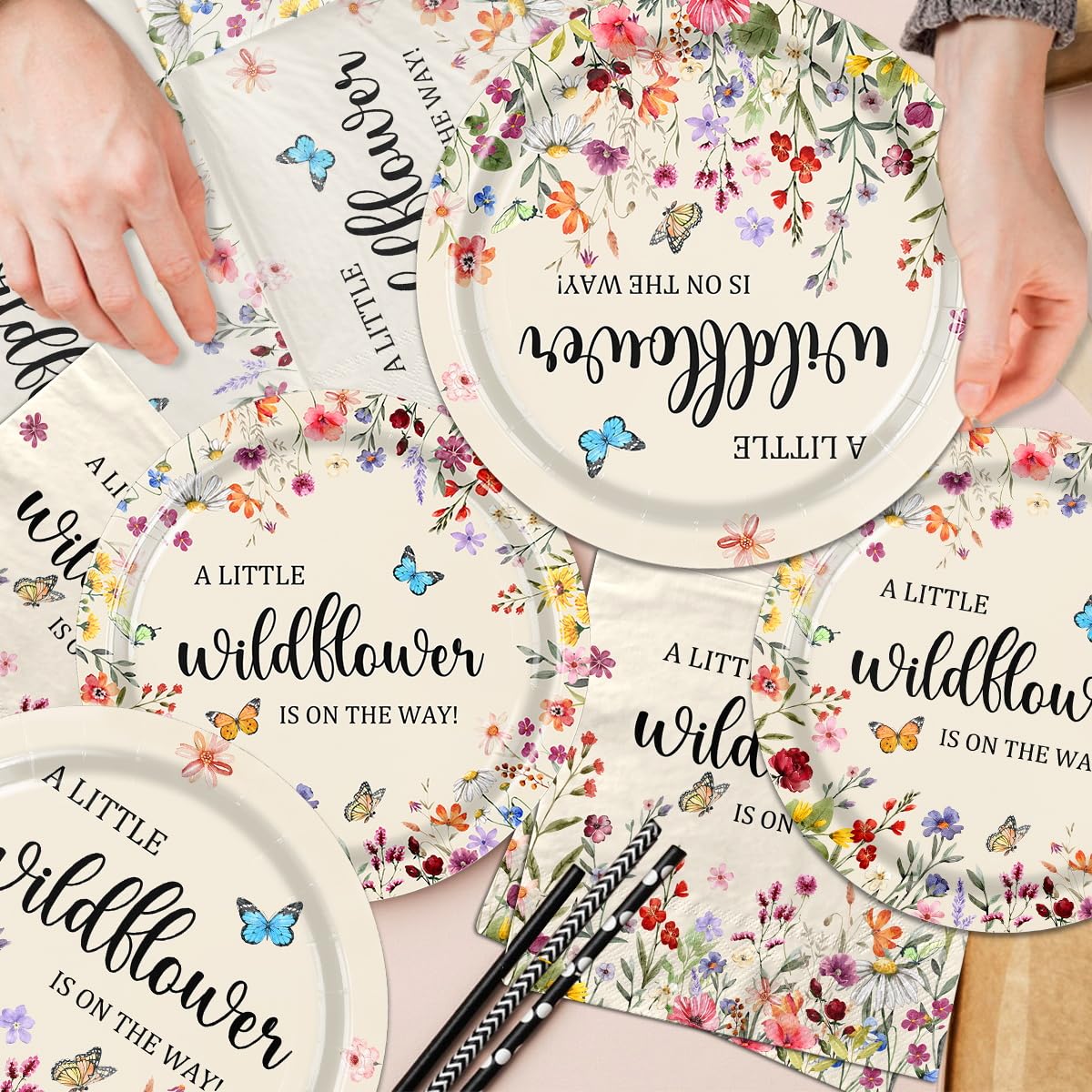 Pymurod wildflower napkins complement floral theme