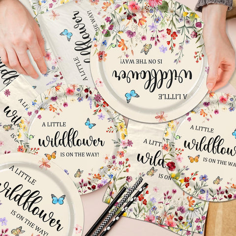 Pymurod wildflower napkins complement floral theme