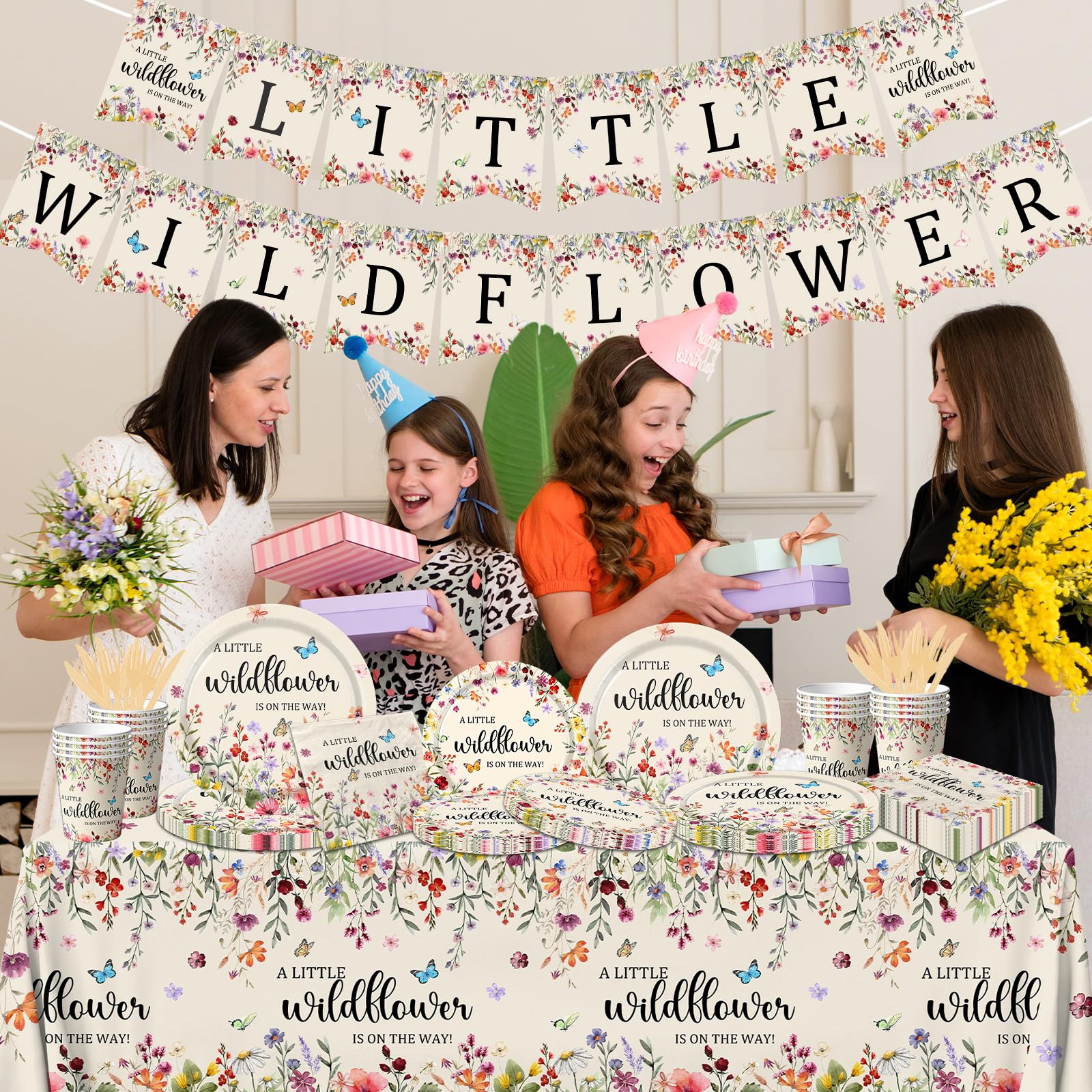 Pymurod wildflower tablecloth completes dessert display