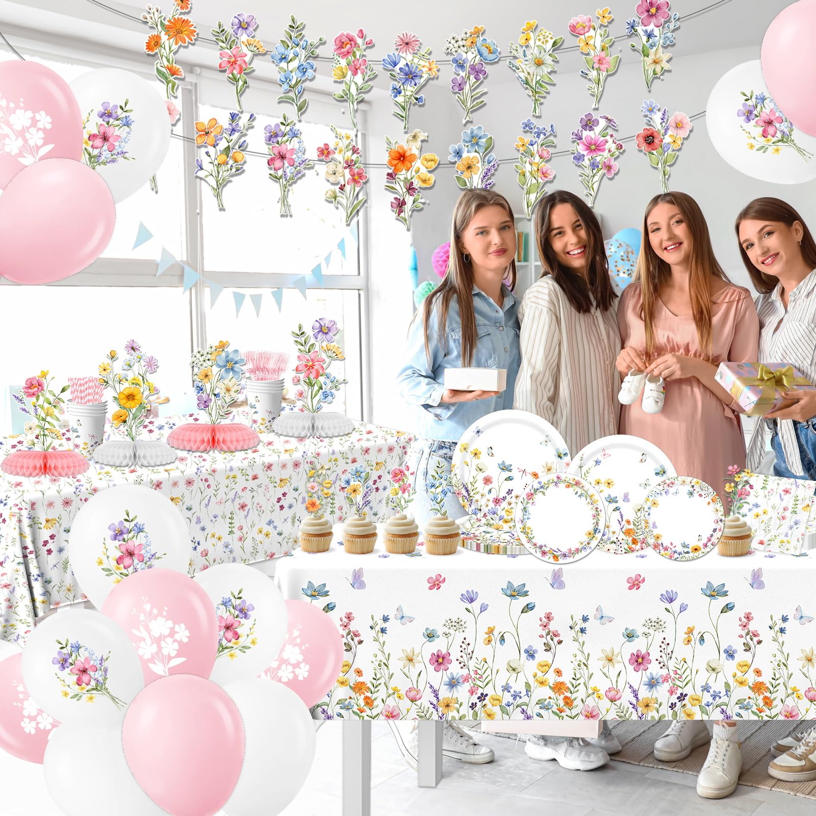 Pymurod Wildflower tablecloth ties the floral theme together