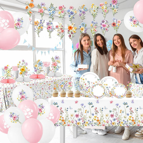Pymurod Wildflower tablecloth ties the floral theme together
