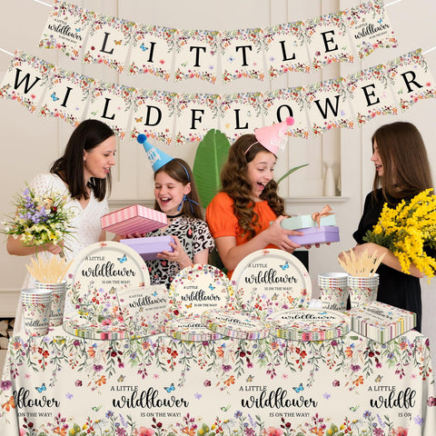 Pymurod wildflower tablecloth completes dessert display