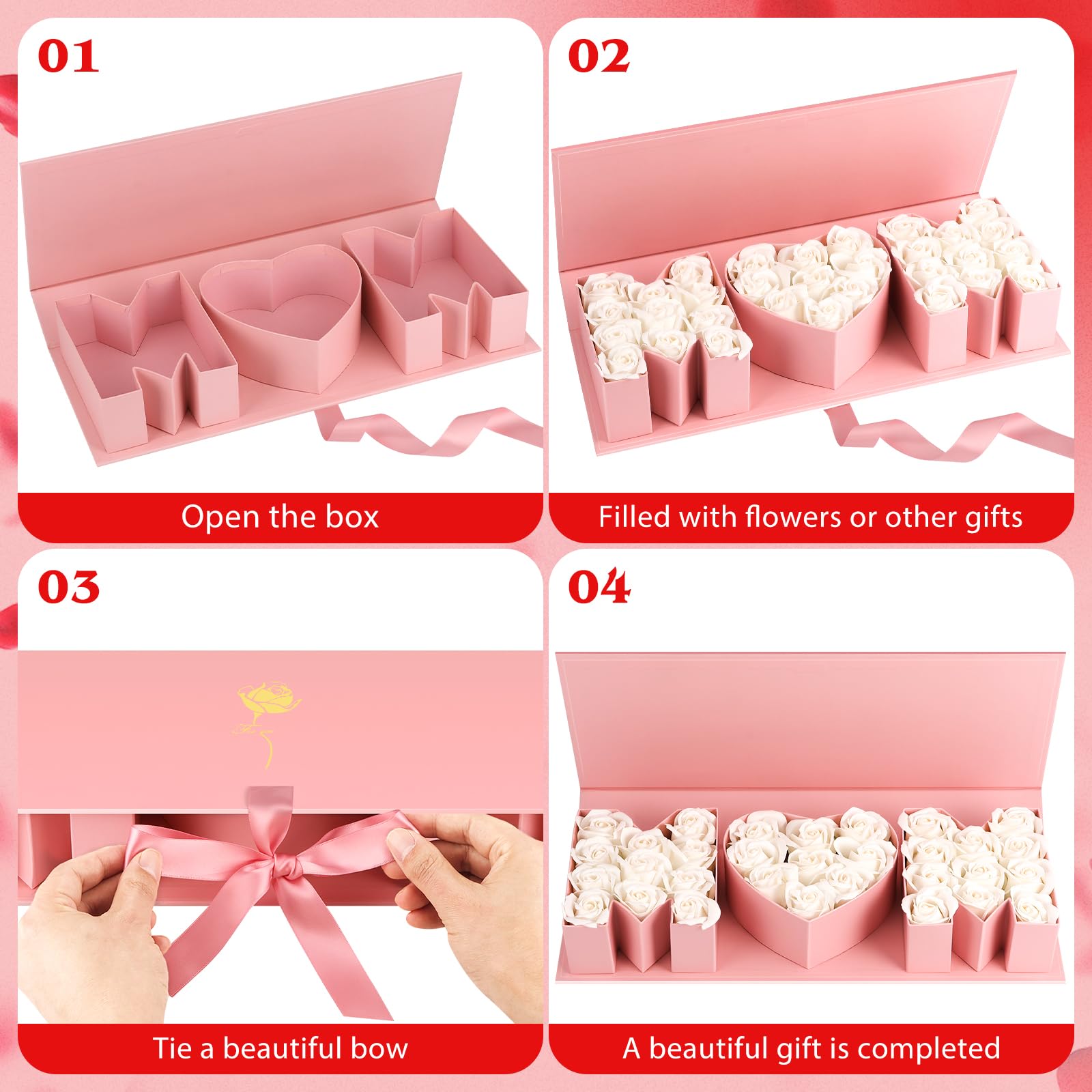 PYQTH mom box lid shows the M♥M design for a romantic touch when opened.