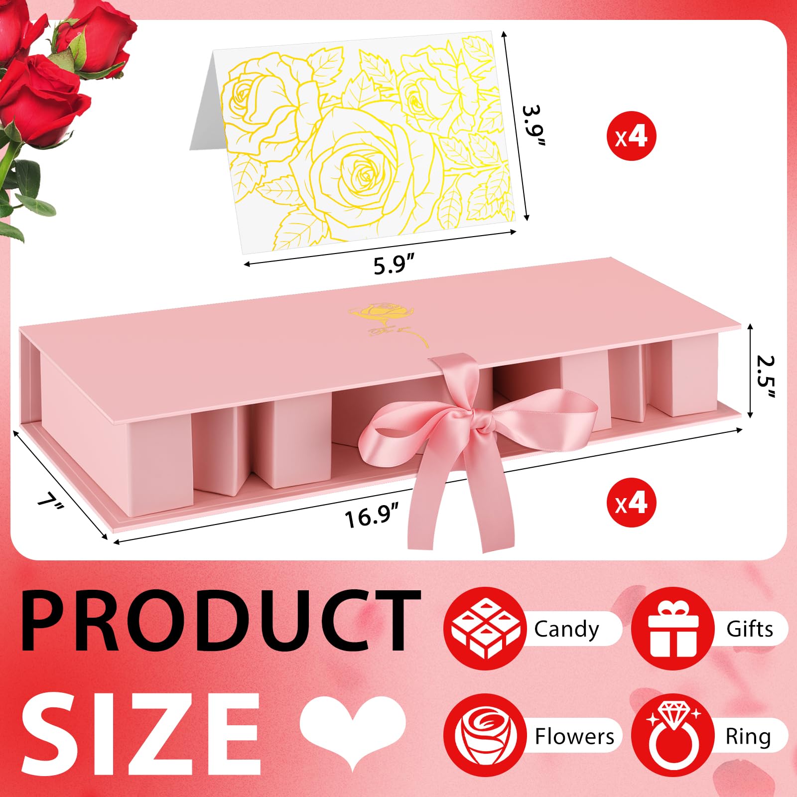 Close-up of PYQTH ribbon detail on the pink mom box for a premium look.