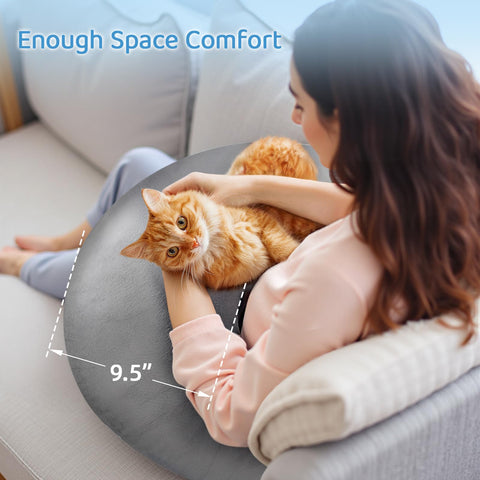 Pyurifai crochet lap pillow soft velvet cover is removable
