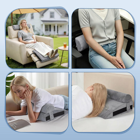 Grey design of the PYURIFAI recliner foot rest complements most furniture.
