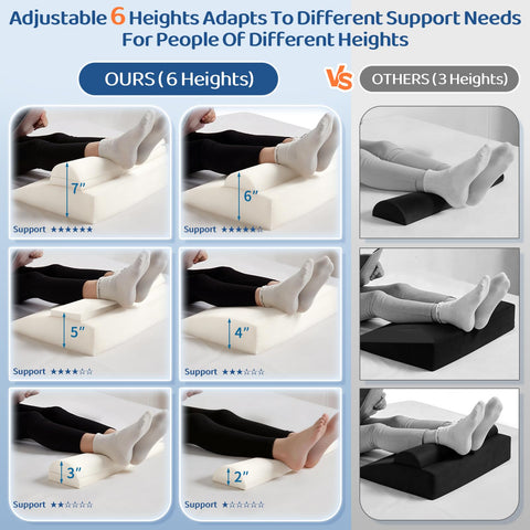 PYURIFAI recliner foot rest cushion secured with buckled straps for stable placement.