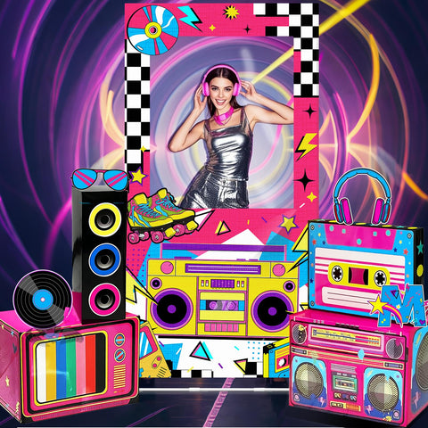 Pzhgoct nostalgic 80s-90s set suits birthdays and school dances