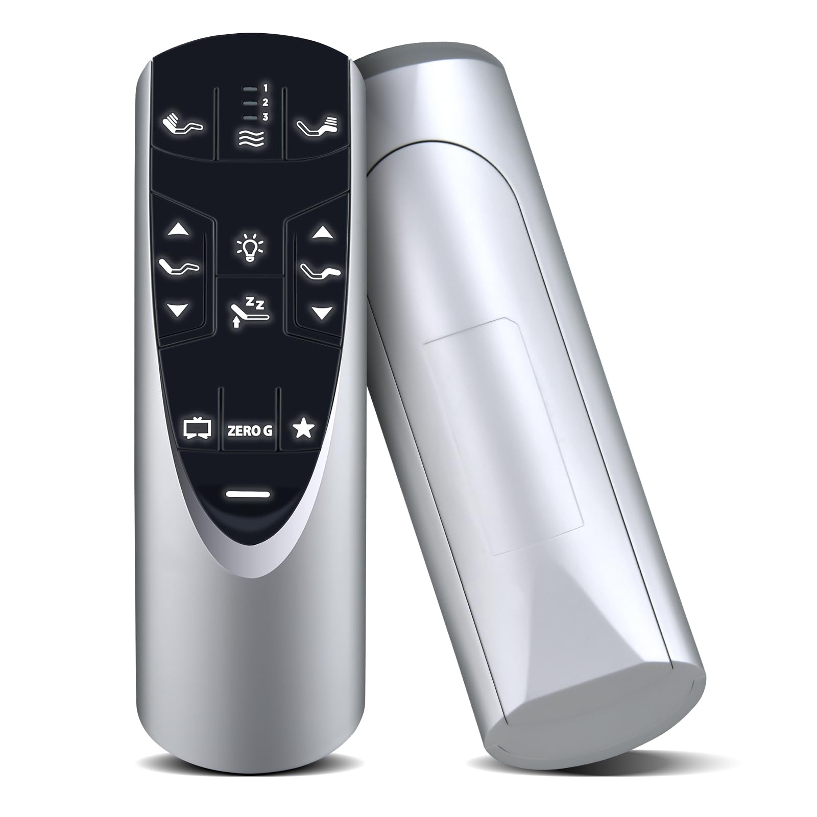 PZL remote-control front view with ergonomic design for easy grip