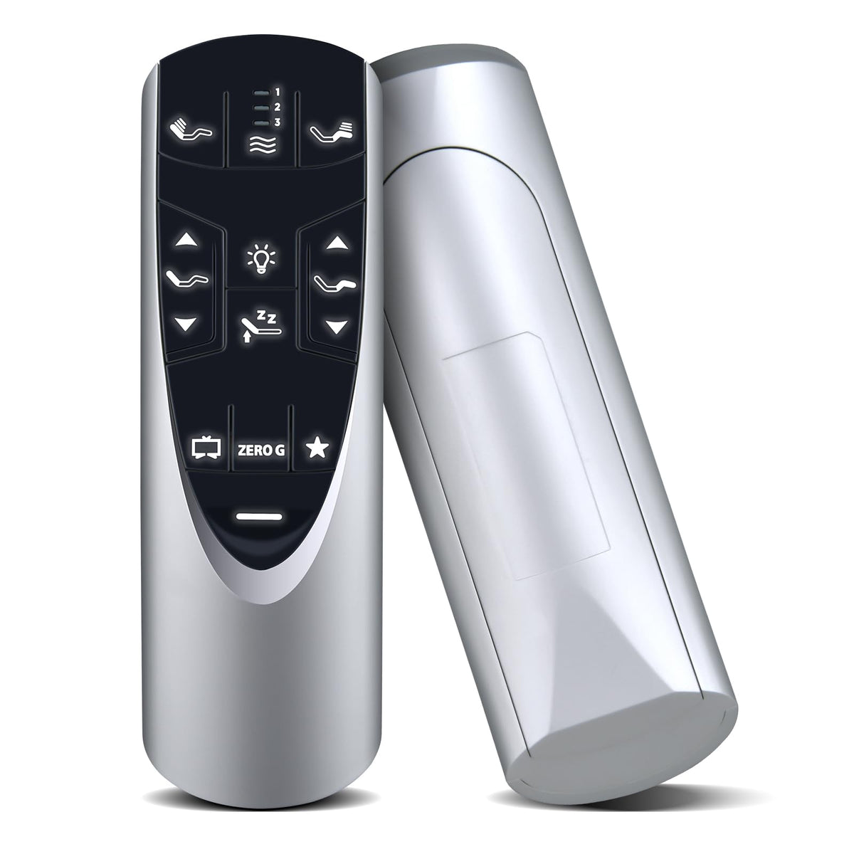 PZL remote-control front view with ergonomic design for easy grip