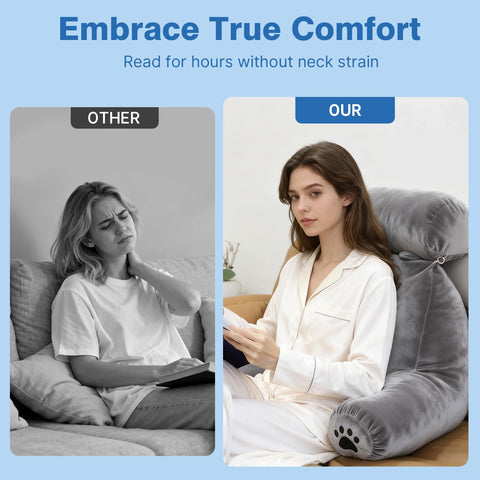 PZT Reading Pillow Plus dual zippers for cleaning and cover maintenance