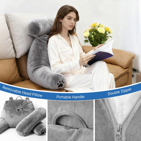 PZT Reading Pillow Plus machine-washable cover for easy cleaning