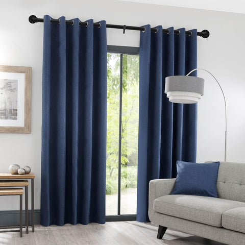 QBMVWF black industrial rod with anti-slip brackets to keep curtains steady
