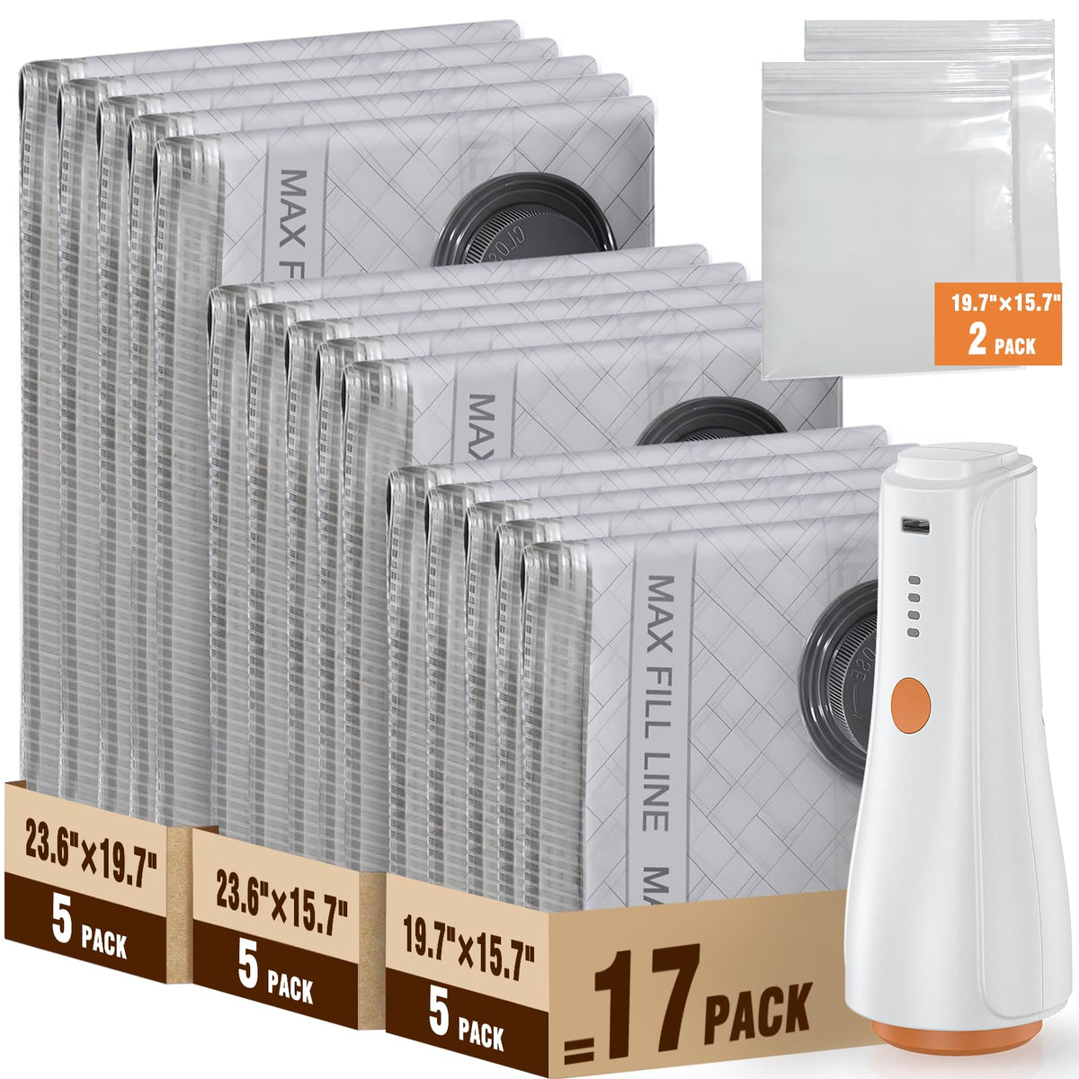 QcoQce space-saving vacuum bags reduce bulk for easy travel packing
