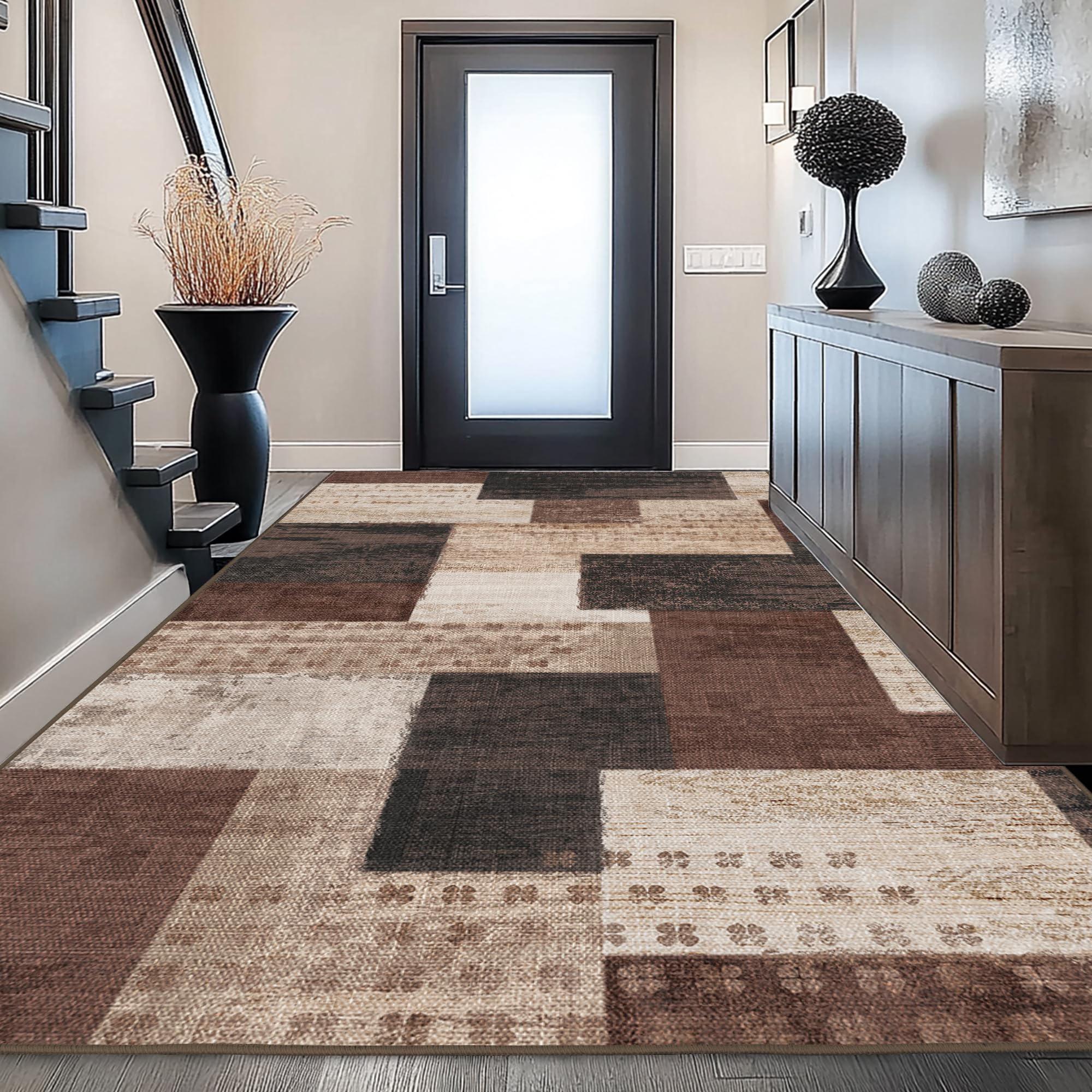 QDUIDU rug back with TPR backing for stability on busy floors.