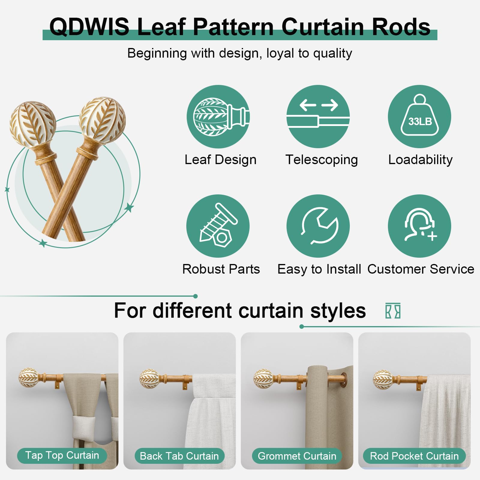 QDWIS adjustable length lets you fit 36 to 88 inches