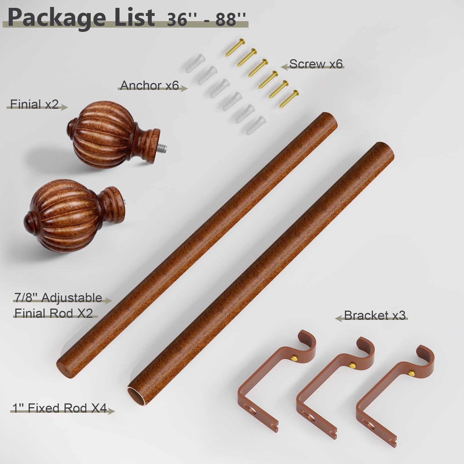 QDWIS brackets and screws included for quick, secure installation.