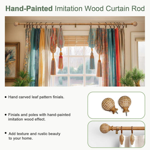 Natural wood tone blends with bedroom decor for warmth