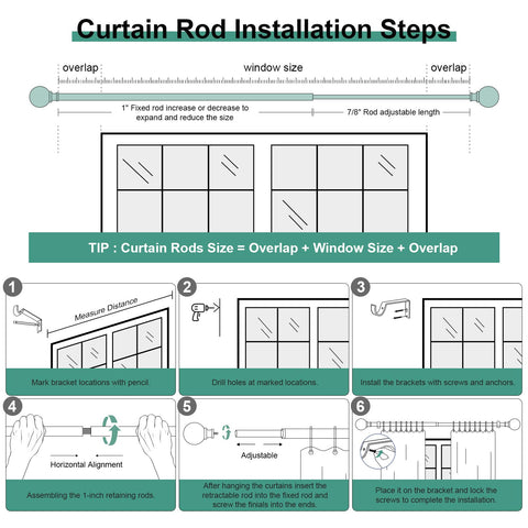 QDWIS wood curtain rod long-span option suits wide windows beautifully.