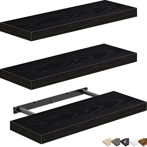 QEEIG shelves for books maximize wall space with sturdy brackets.