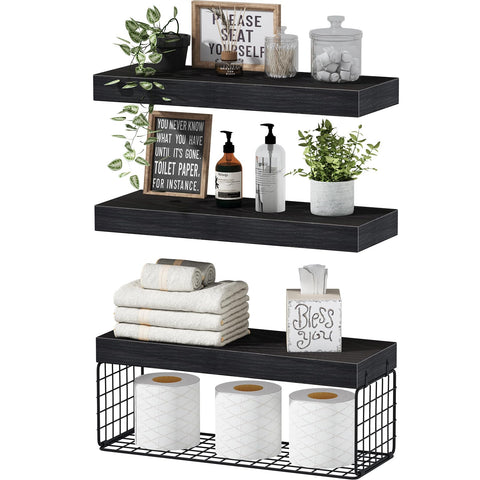 QEEIG bathroom shelves over toilet front view demonstrates compact, space-saving storage.