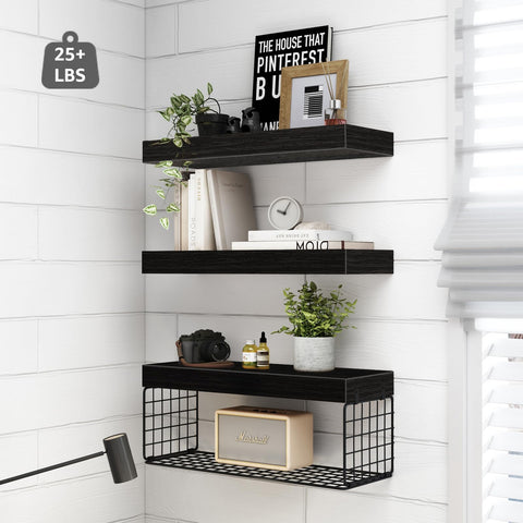 QEEIG bathroom shelves over toilet toilet paper storage capacity for four rolls.