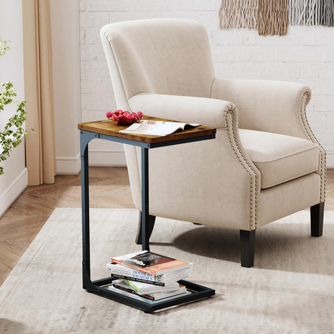 QEEIG easy-assembly C-table with clear instructions