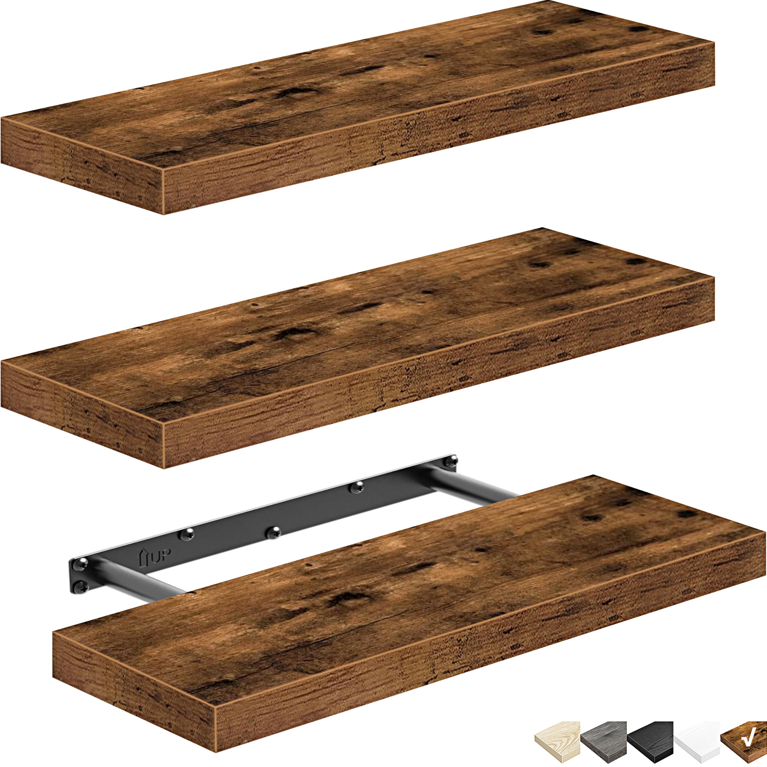 QEEIG bathroom shelf with towels and succulents for compact storage.