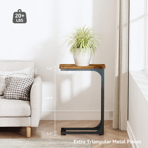 QEEIG side tables with triangular metal supports maintain stability in daily use