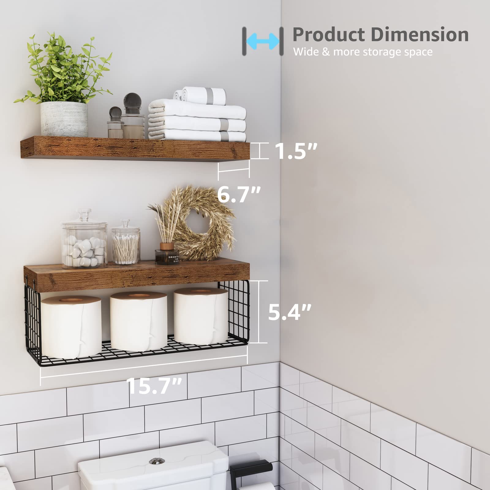 QEEIG durable MDF shelves designed for damp bathroom environments