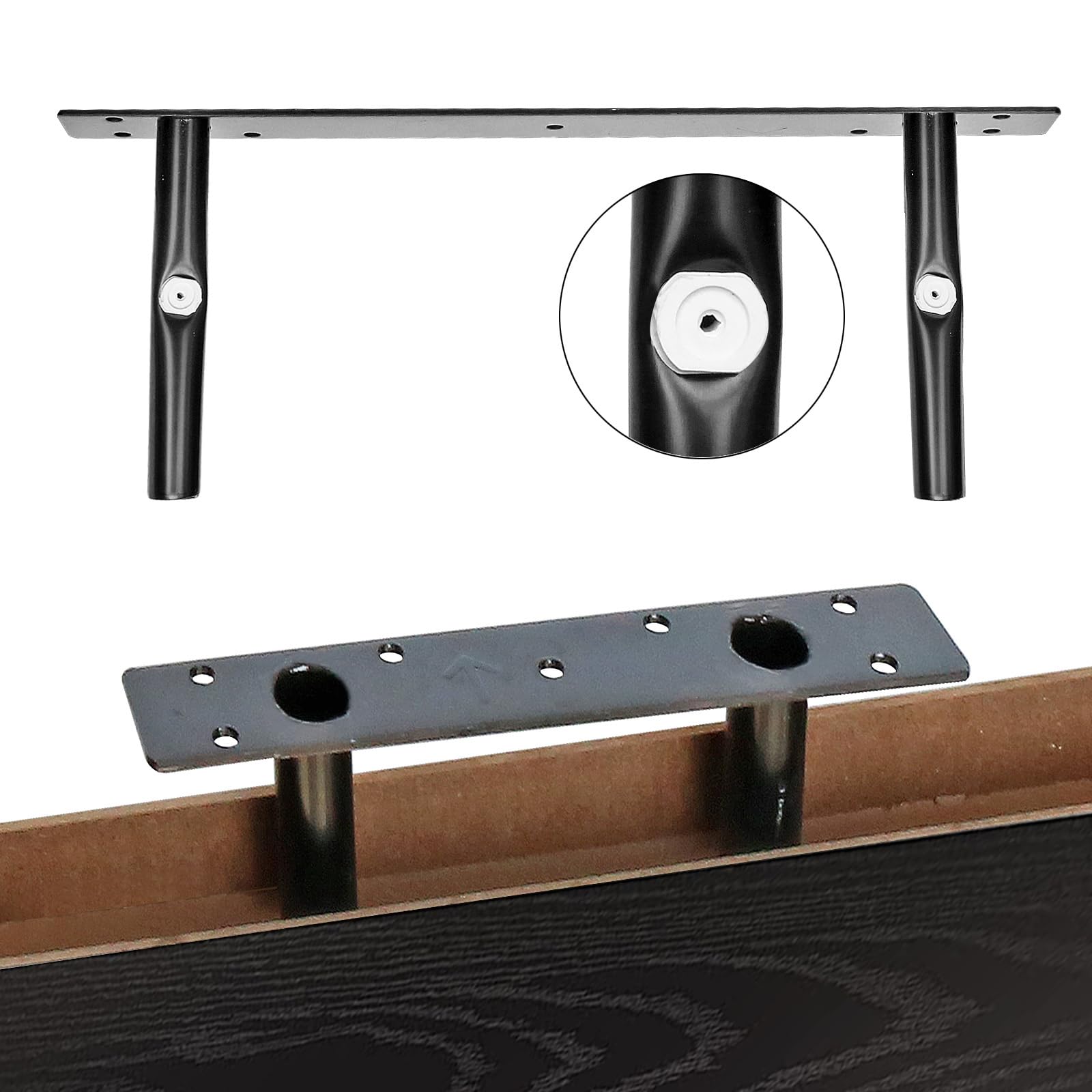 QEEIG black satin finish complements modern and rustic bathrooms.