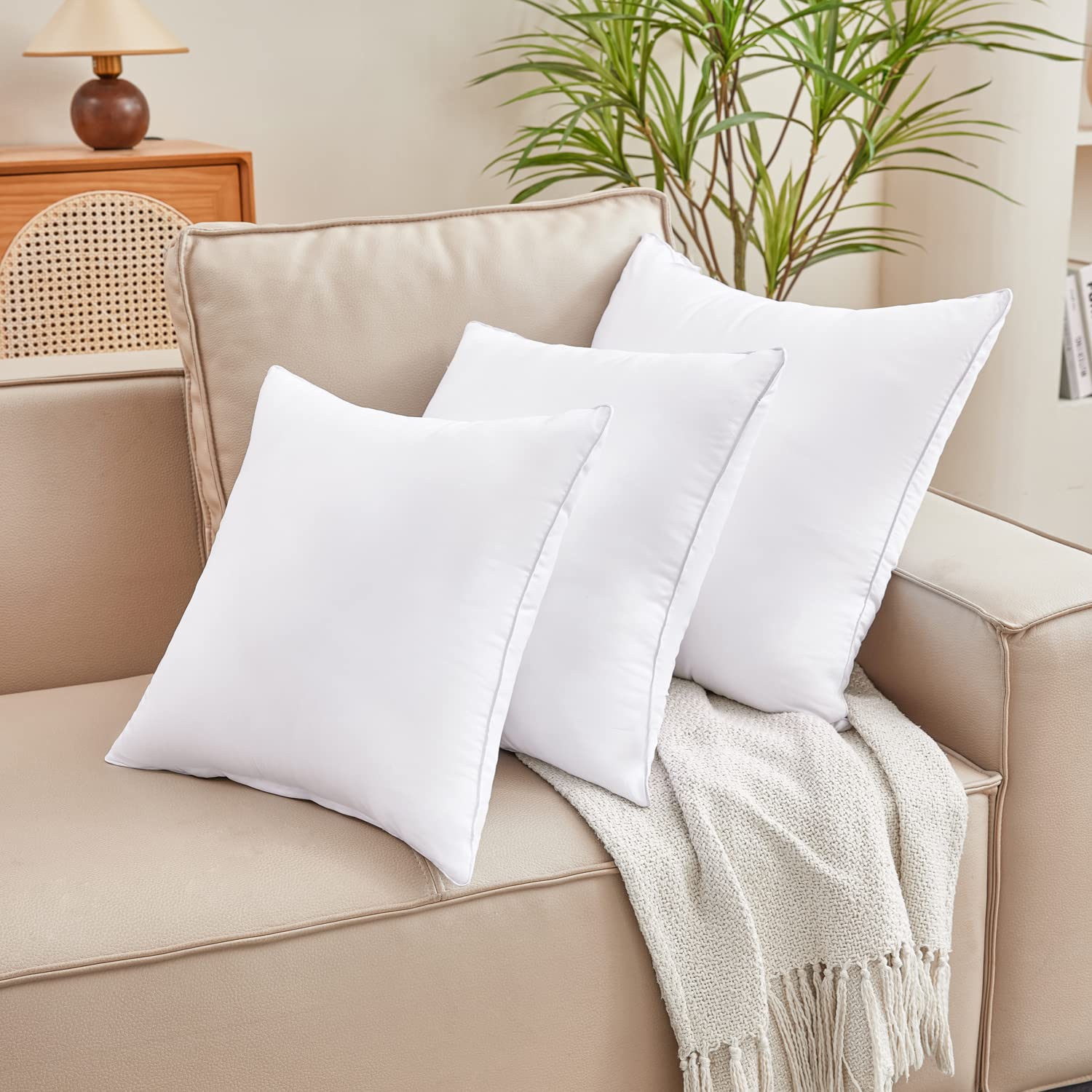 Easy care note for Qeils pillow insert with mild detergent and tumble dry