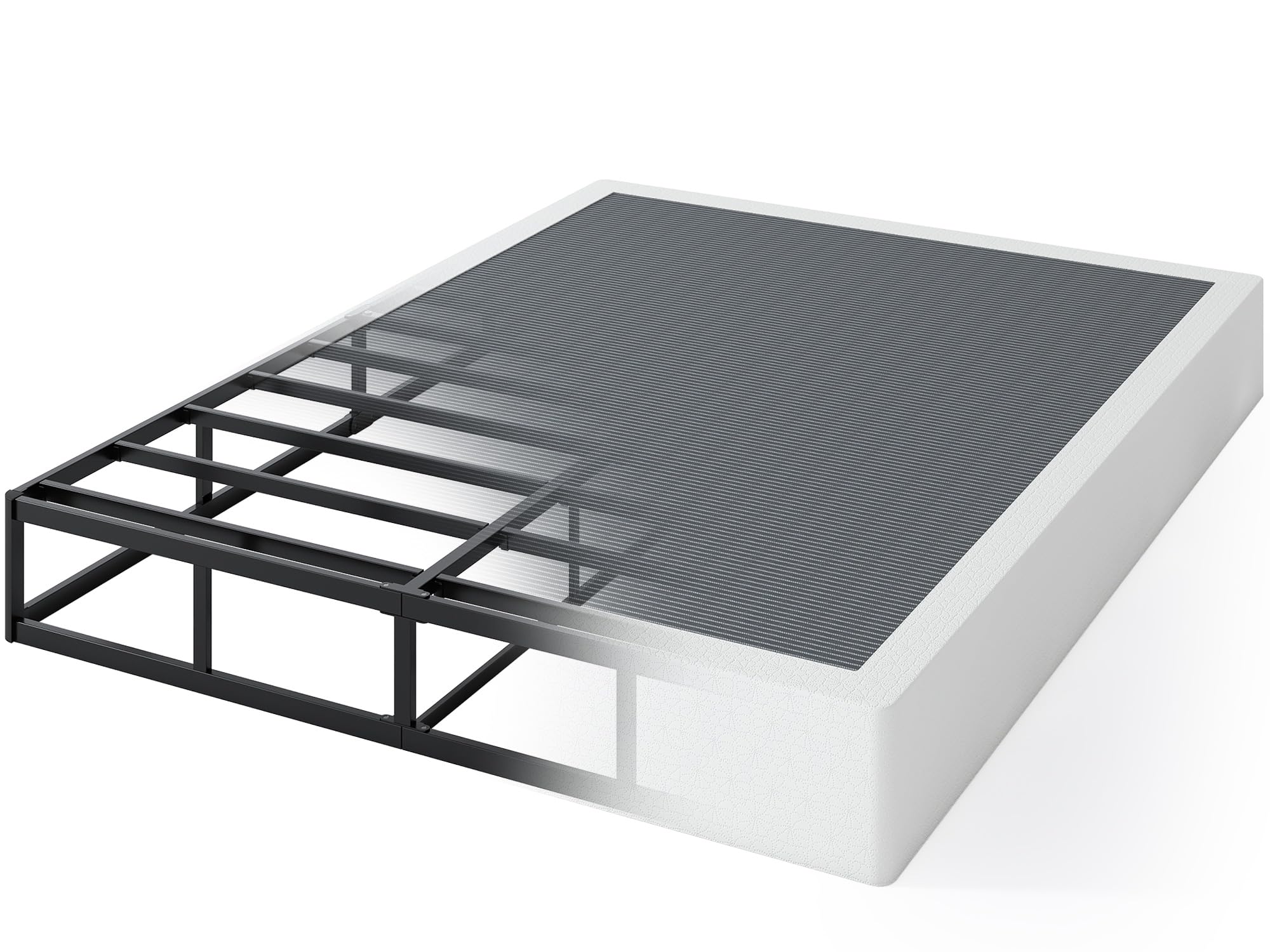 QEROMY 9-inch box spring assembly promotes quick setup and solid support.