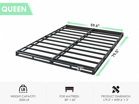 QEROMY box spring with included assembly parts for quick setup.