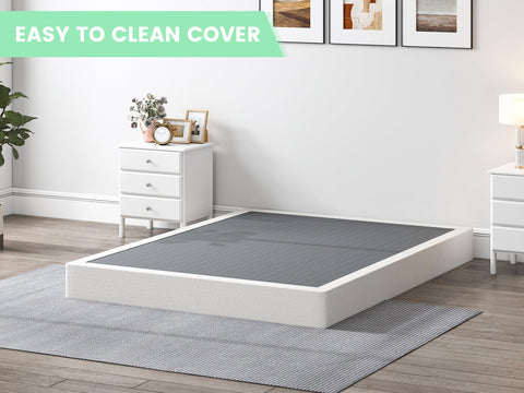QEROMY deluxe jacquard cover prevents mattress slippage.