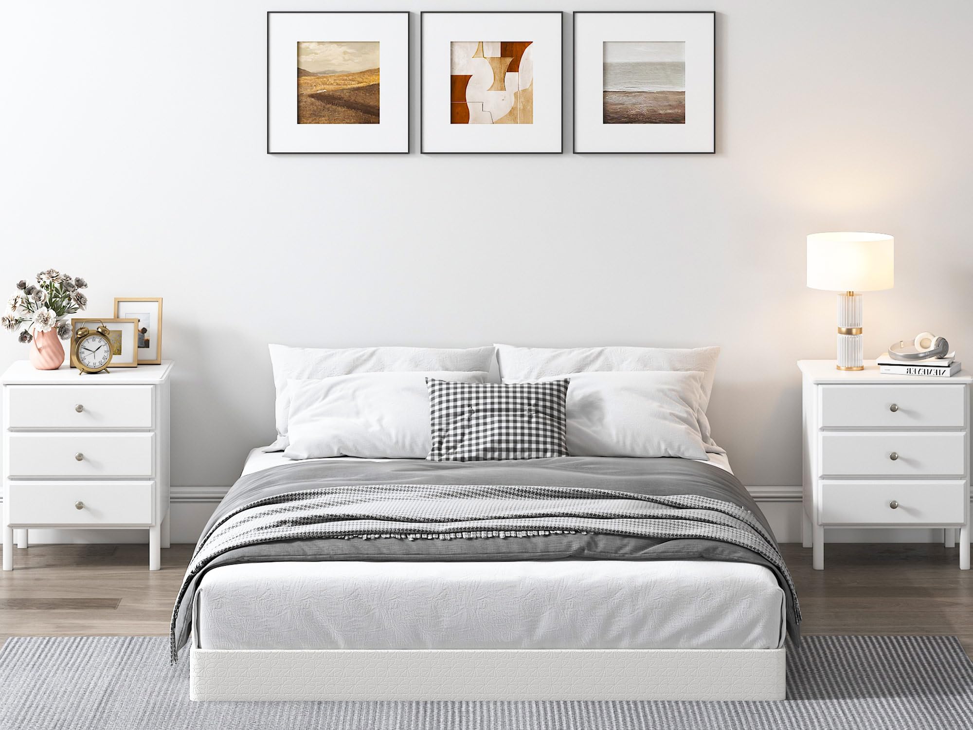 QEROMY jacquard fabric cover adds elegance and easy spot cleaning.