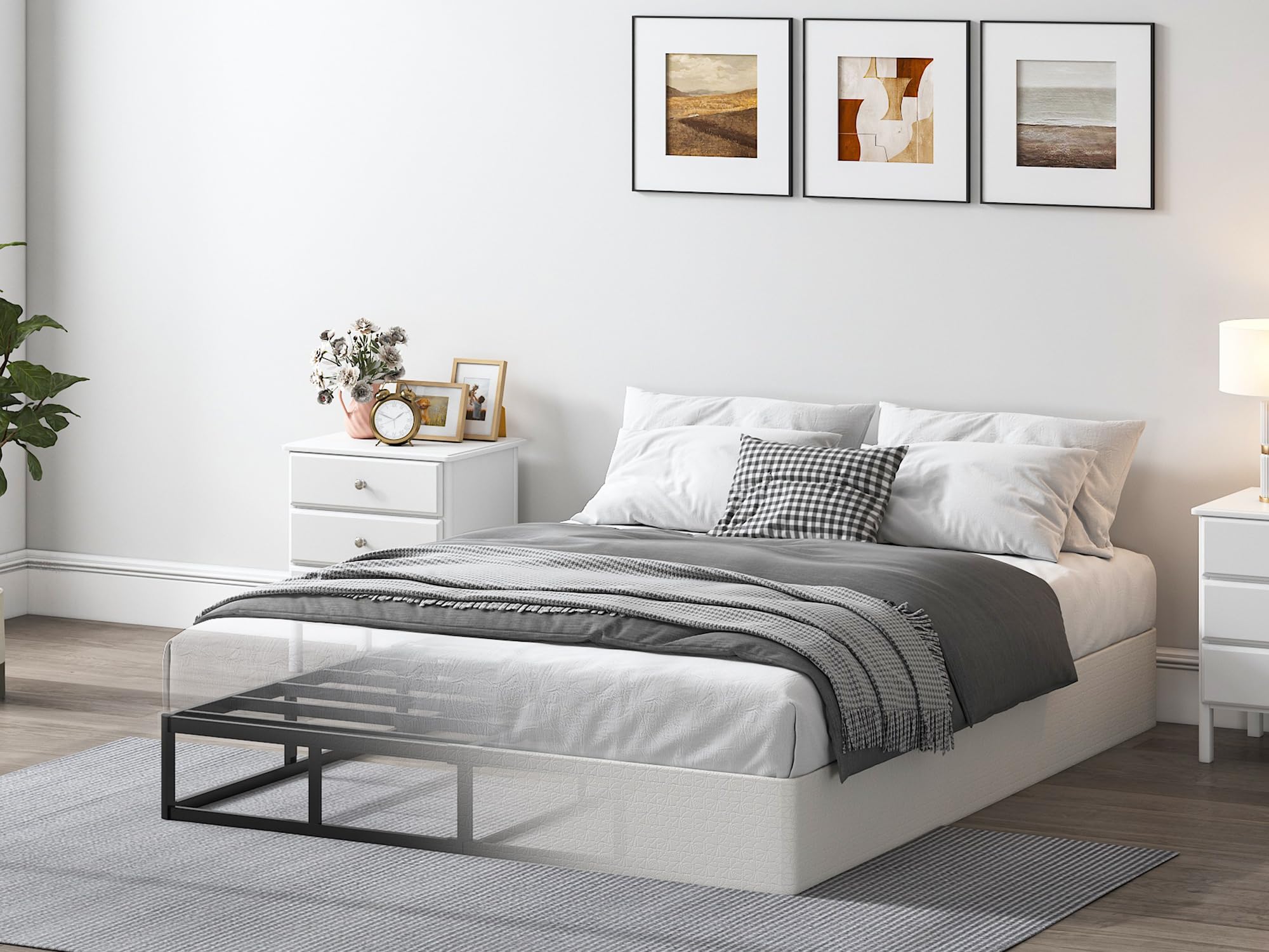QEROMY high-profile 9-inch height offers a comfortable lift for shorter mattresses.