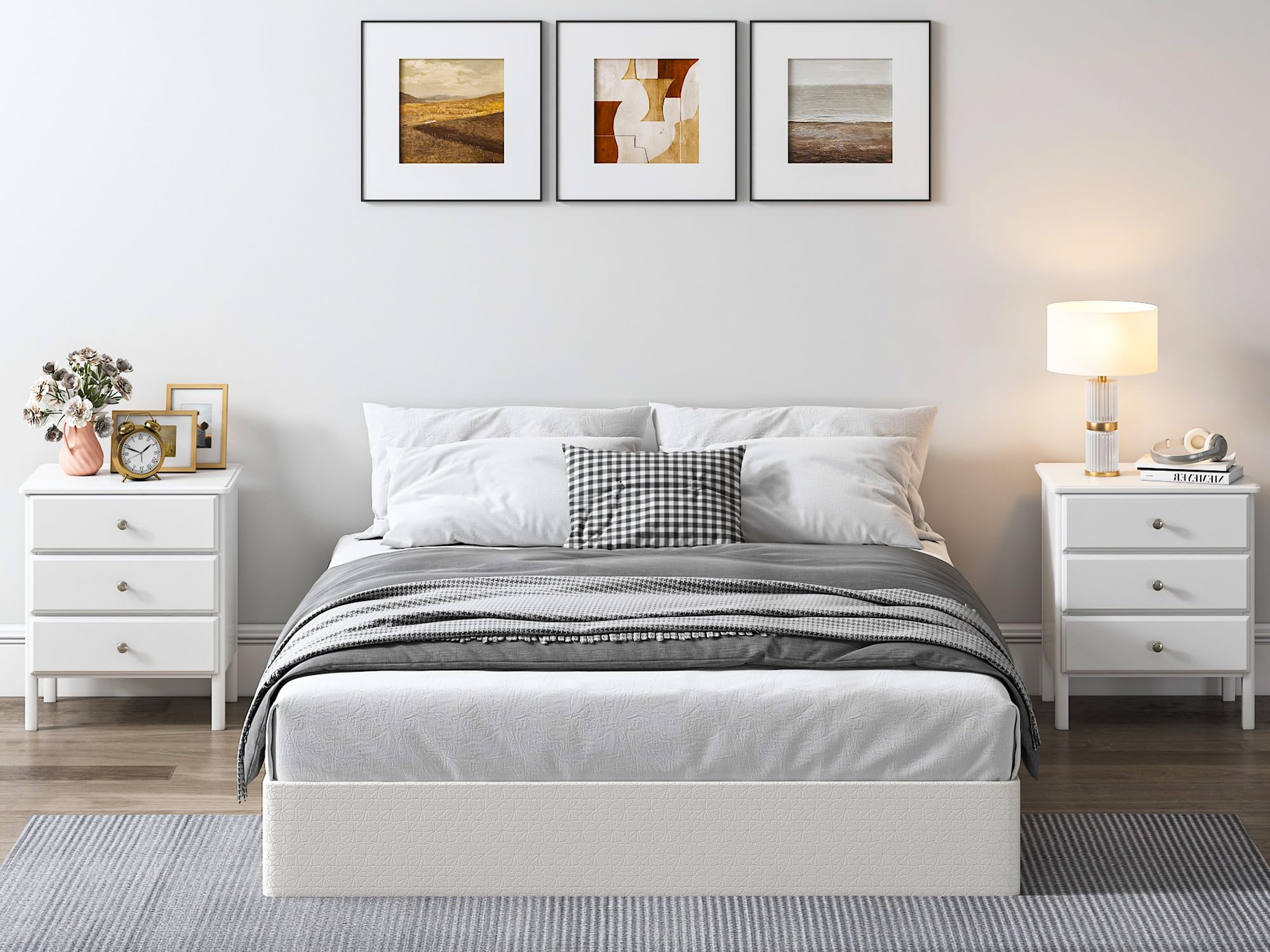 QEROMY jacquard cover adds premium look and helps prevent mattress sliding.