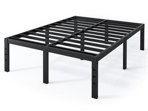 QEROMY no box spring needed frame supports a firm mattress
