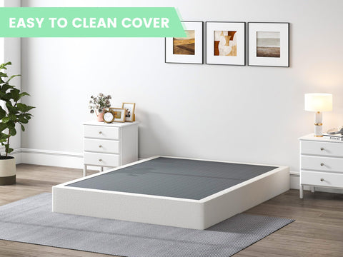 QEROMY sturdy support platform extends mattress life with even weight distribution.