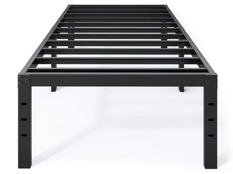 QEROMY twin bed frame welded structure emphasizes durability and noise-free design.