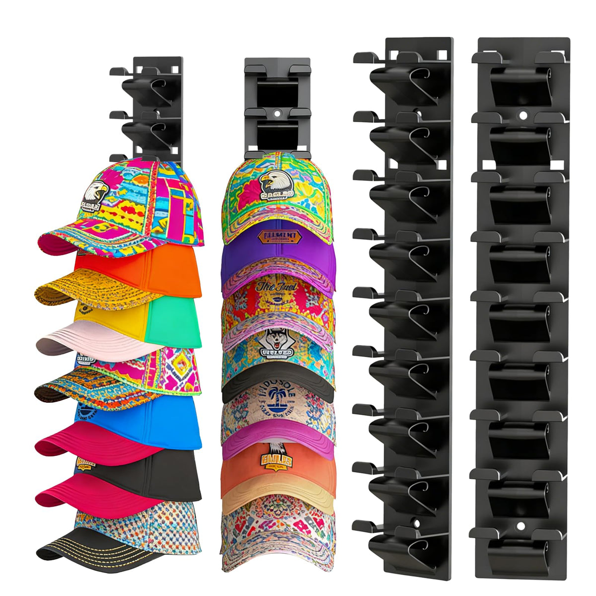 Qeuhehdi hat rack collection on display, organized and easy to browse for quick selection.
