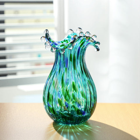 QFkris wedding table decor with this green bubble vase