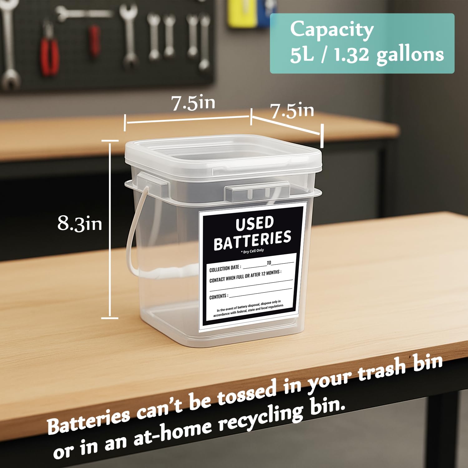 Easy to use QHAND tester shows battery status for disposal decisions.
