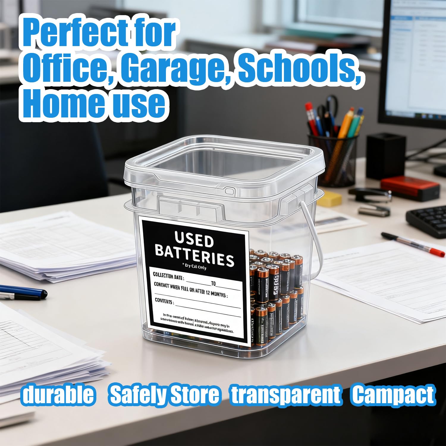 Package includes tester and labeled container for proper disposal.