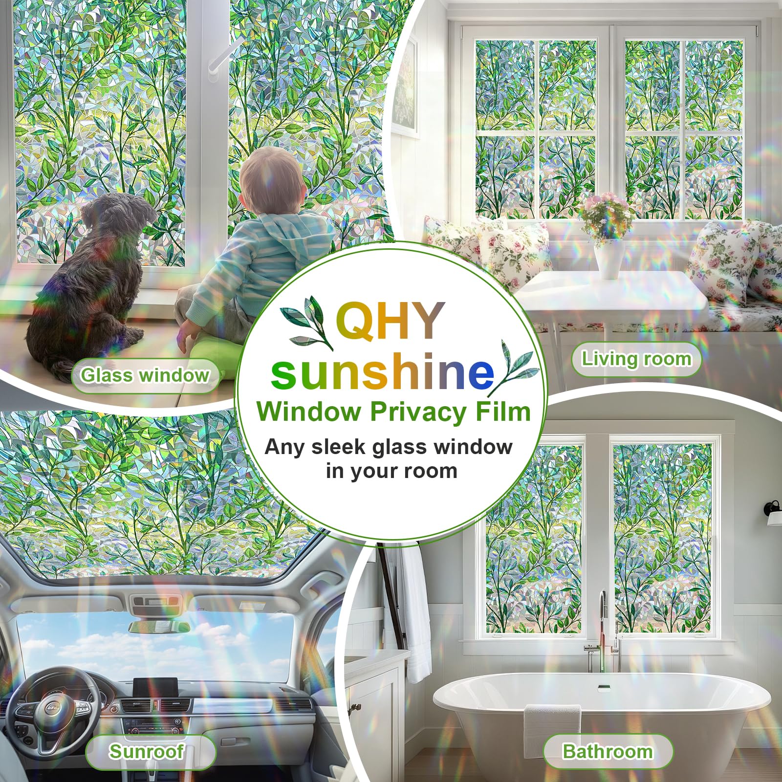 QHYsunshine kitchen window privacy film diffusing light softly
