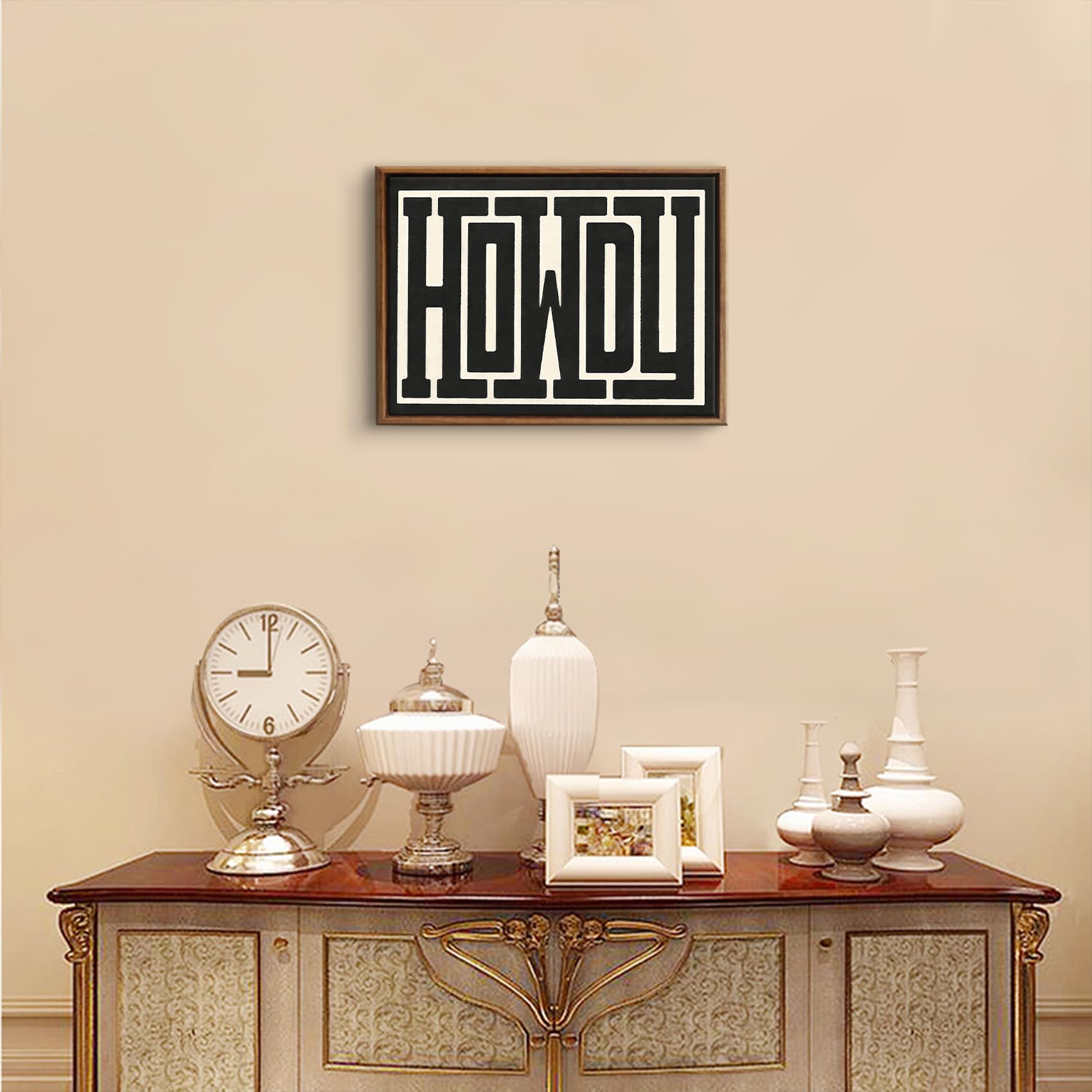 QIYFFBN black-and-white cowboy ranch sign elevates farmhouse decor.